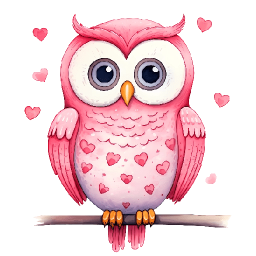 Romantic Pink Owls 💕🦉 29