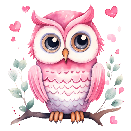 Romantic Pink Owls 💕🦉 20