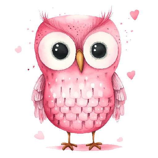 Romantic Pink Owls 💕🦉 3
