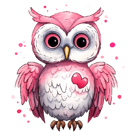Romantic Pink Owls 💕🦉 24
