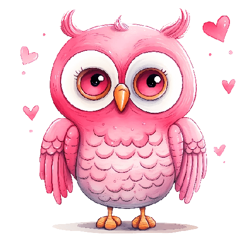 Romantic Pink Owls 💕🦉 17