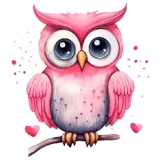 Romantic Pink Owls 💕🦉 25