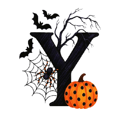👻Halloween letras abecedario 🎃 25