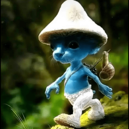 MEME GATO SMURF  1