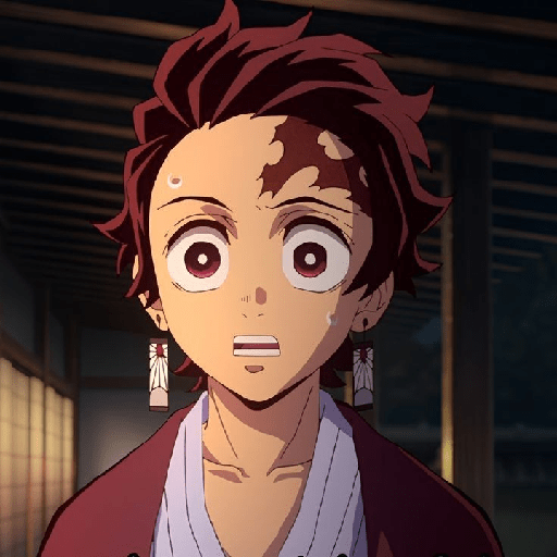 Tanjiro surpreso