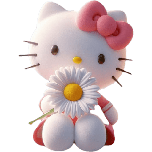 Hello kitty com  flores 🌹 12