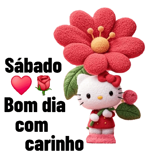 Hello kitty com  flores 🌹 17