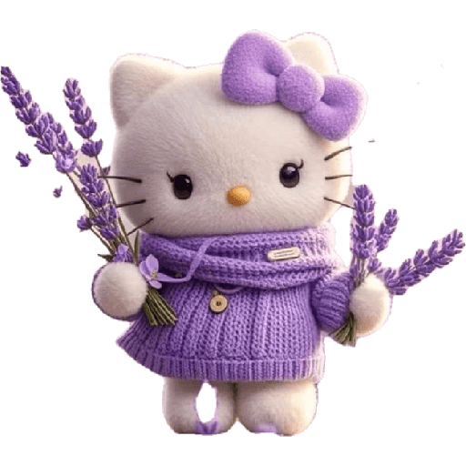Hello kitty com  flores 🌹 2