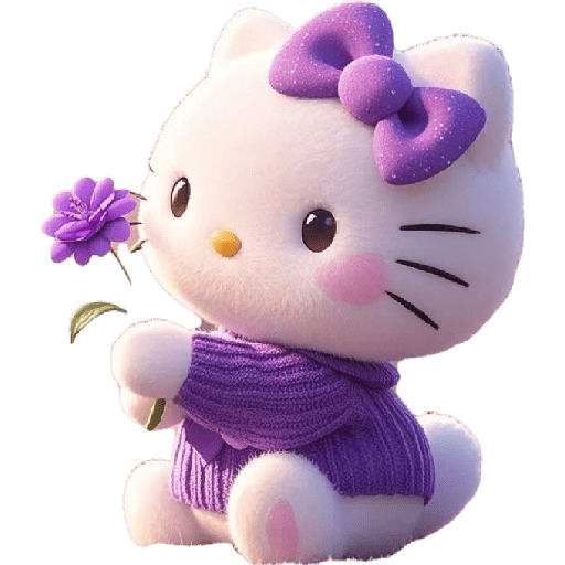 Hello kitty com  flores 🌹 1