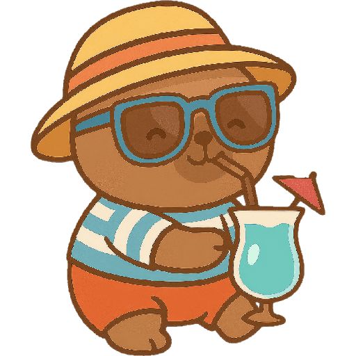 Capibara kawaii de verano 🏖 14