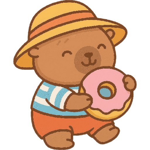 Capibara kawaii de verano 🏖 15