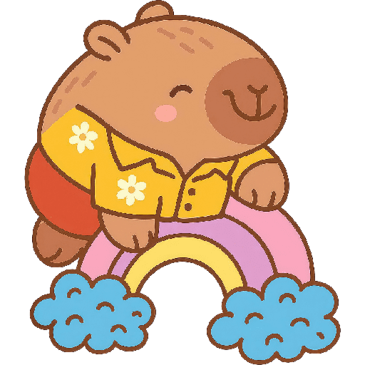 Capibara kawaii de verano 🏖 17