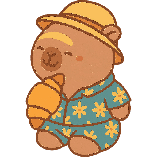 Capibara kawaii de verano 🏖 16