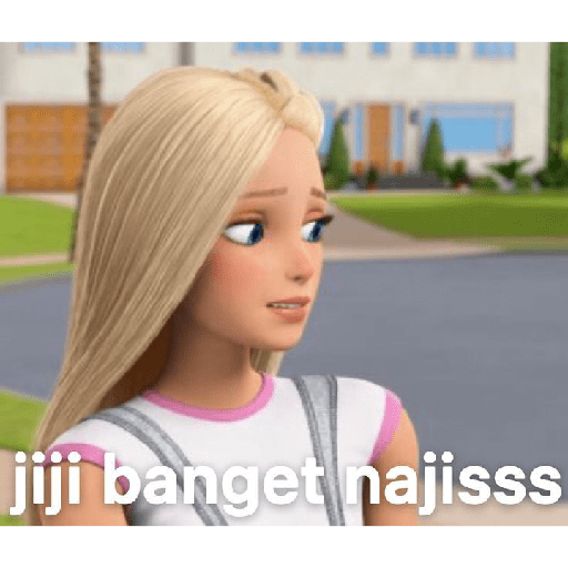 Sticker barbie random meme 26