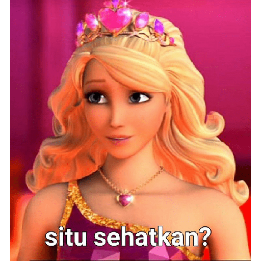Sticker barbie random meme 18