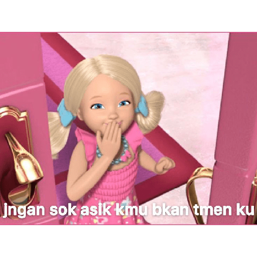 Sticker barbie random meme 24