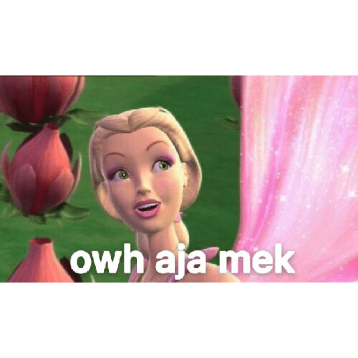 Sticker barbie random meme 21