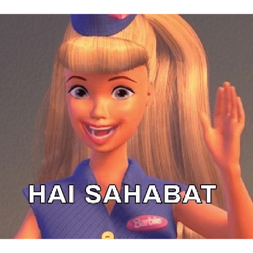 Sticker barbie random meme 22
