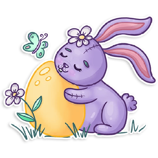 Conejo Cute Pascua 🐰🌸💜 3