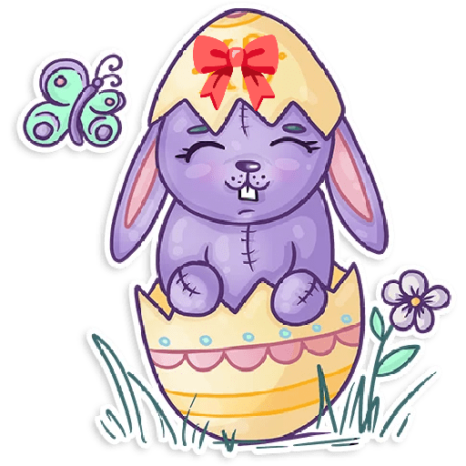 Conejo Cute Pascua 🐰🌸💜 1