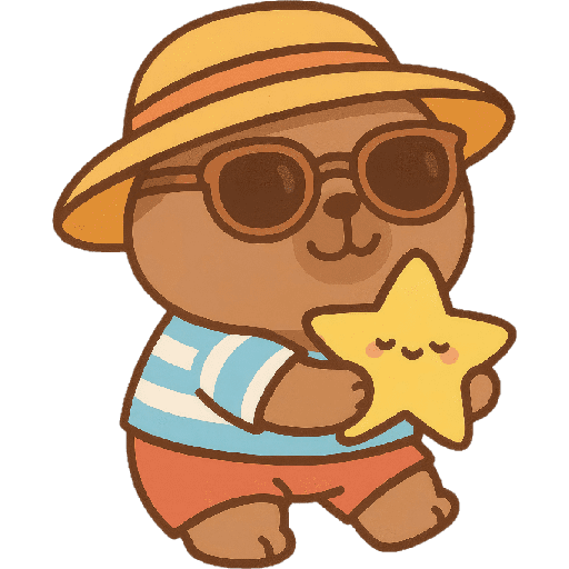 Capibara kawaii de verano 🏖 12