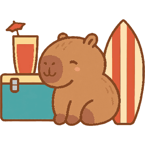 Capibara kawaii de verano 🏖 9