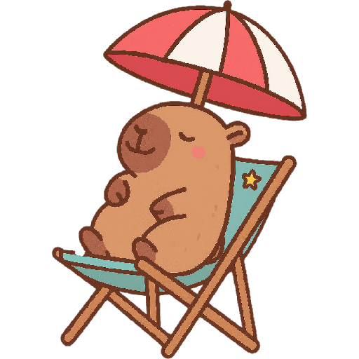 Capibara kawaii de verano 🏖 1