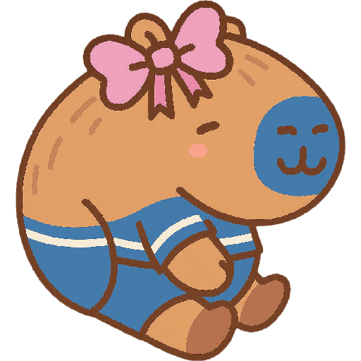 Capibara kawaii de verano 🏖 6
