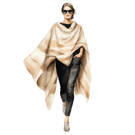 Striped Cape Look