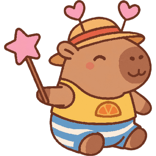 Capibara kawaii de verano 🏖 13