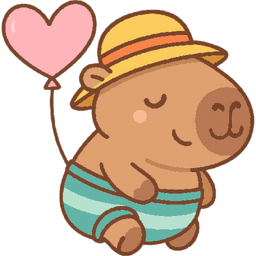 Capibara kawaii de verano 🏖 7