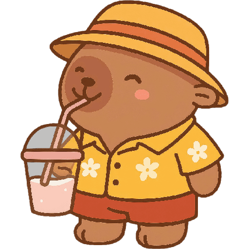 Capibara kawaii de verano 🏖 2