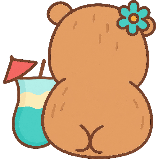 Capibara kawaii de verano 🏖 3