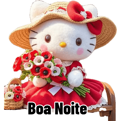 Hello kitty com  flores 🌹 9