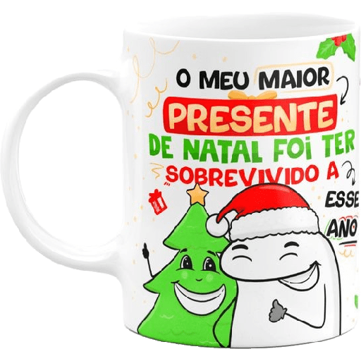 Caneca flork de frases🎅 natal 3