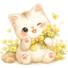 Gatito Flores Amarillas🌻🌼 14