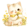 Gatito Flores Amarillas🌻🌼 9