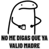 NO ME DIGAS QUE YA VALIO MADRE