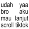 udah yaa bro aku mau lanjut tiktok scroll