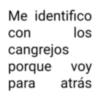 Me identifico con cangrejos los porque voy para atrás