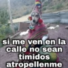 si me ven en la calle no sean tímidos atropellenme