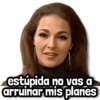 ers estúpida no vas a arruinar mis planes