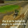 Por k no te biztes de abeja y le zumbas a la berga