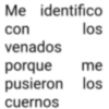 Me identifico con venados los porque me pusieron los cuernos