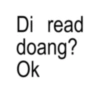 Di read doang? Ok