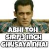 ABHI TOH SIRF 3 INCH GHUSAYANHAI