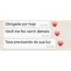 Obrigada por hoje 23:00 Você me fez sorrir demais 23:00 Tava precisando da sua luz 23:00