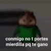 conmigo no t portes
mierdilla pq te gano