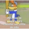 Pica pau se prepara para cometer um crime de ódio