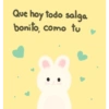 Que hoy todo salga bonito, como tu